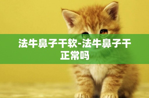 法牛鼻子干軟-法牛鼻子干正常嗎