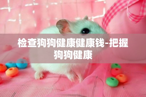 檢查狗狗健康健康錢-把握狗狗健康
