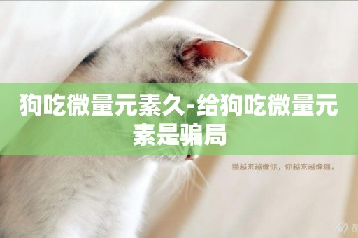狗吃微量元素久-給狗吃微量元素是騙局