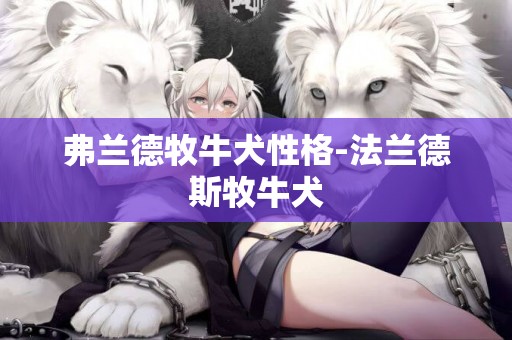 弗蘭德牧牛犬性格-法蘭德斯牧牛犬
