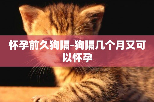 懷孕前久狗隔-狗隔幾個月又可以懷孕