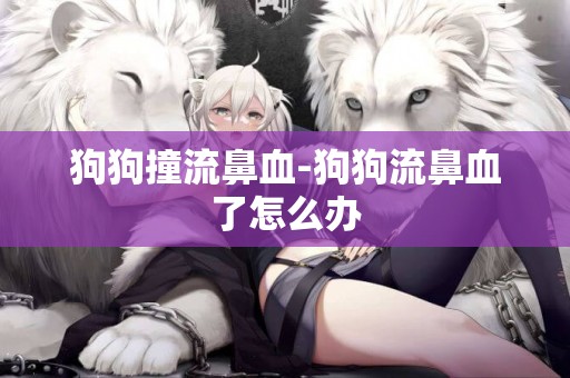 狗狗撞流鼻血-狗狗流鼻血了怎么辦