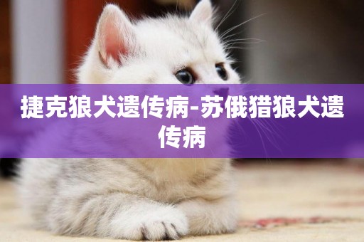 捷克狼犬遺傳病-蘇俄獵狼犬遺傳病