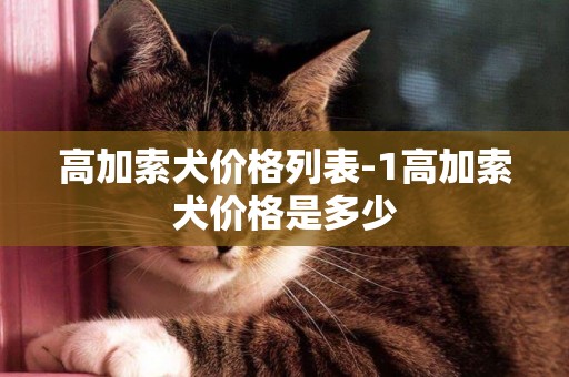 高加索犬價格列表-1高加索犬價格是多少