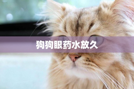狗狗眼藥水放久