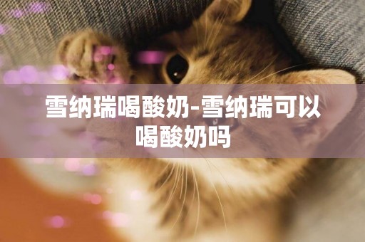 雪納瑞喝酸奶-雪納瑞可以喝酸奶嗎