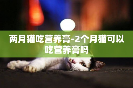 兩月貓吃營養膏-2個月貓可以吃營養膏嗎