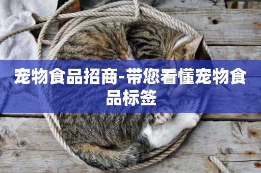 寵物食品招商-帶您看懂寵物食品標簽