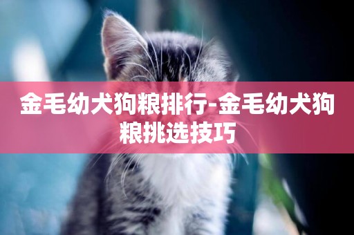 金毛幼犬狗糧排行-金毛幼犬狗糧挑選技巧