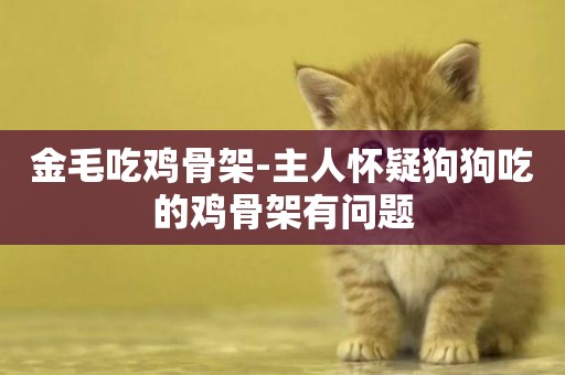 金毛吃雞骨架-主人懷疑狗狗吃的雞骨架有問題