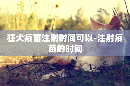 狂犬疫苗注射時間可以-注射疫苗的時間