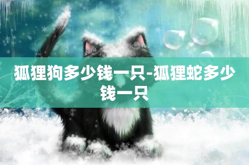 狐貍狗多少錢一只-狐貍蛇多少錢一只