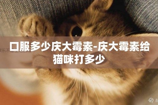 口服多少慶大霉素-慶大霉素給貓咪打多少