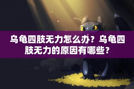 烏龜四肢無力怎么辦？烏龜四肢無力的原因有哪些？