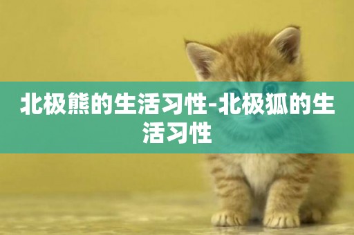 北極熊的生活習性-北極狐的生活習性