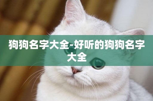 狗狗名字大全-好聽的狗狗名字大全