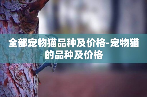 全部寵物貓品種及價格-寵物貓的品種及價格