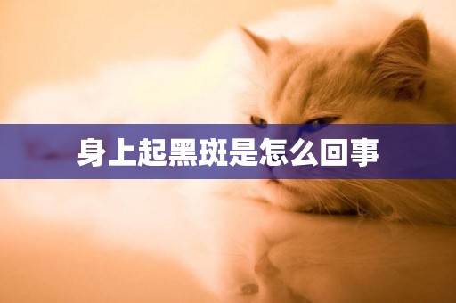 身上起黑斑是怎么回事