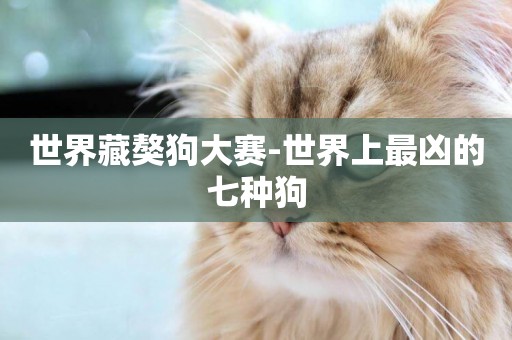 世界藏獒狗大賽-世界上最兇的七種狗