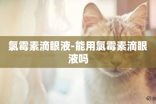 氯霉素滴眼液-能用氯霉素滴眼液嗎