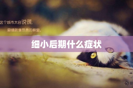細小后期什么癥狀