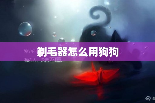 剃毛器怎么用狗狗