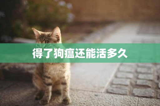 得了狗瘟還能活多久