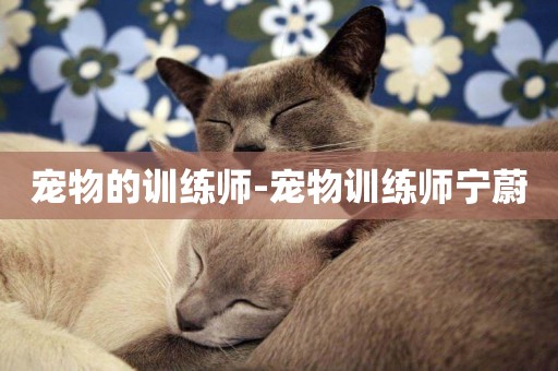 寵物的訓練師-寵物訓練師寧蔚