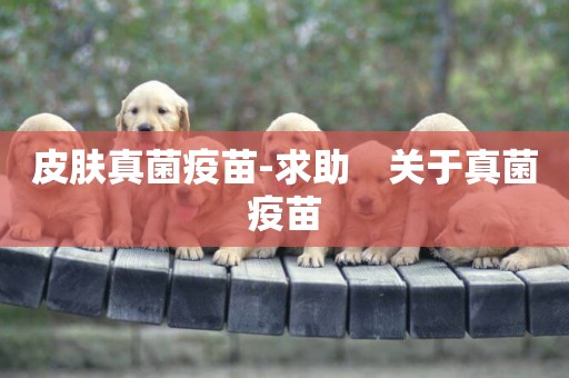 皮膚真菌疫苗-求助　關于真菌疫苗