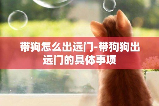 帶狗怎么出遠門-帶狗狗出遠門的具體事項