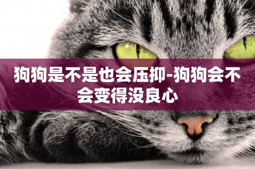狗狗是不是也會壓抑-狗狗會不會變得沒良心