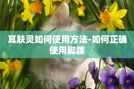 耳膚靈如何使用方法-如何正確使用腳蹼