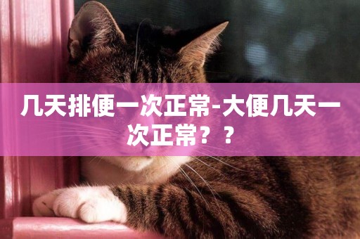 幾天排便一次正常-大便幾天一次正常？？