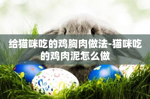 給貓咪吃的雞胸肉做法-貓咪吃的雞肉泥怎么做