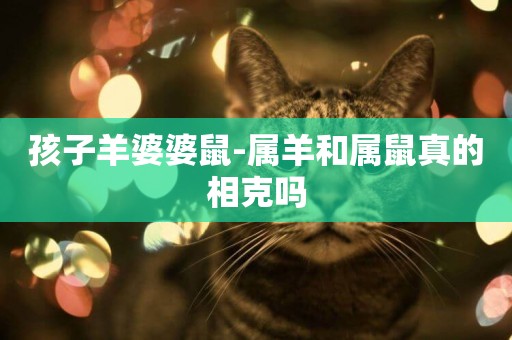 孩子羊婆婆鼠-屬羊和屬鼠真的相克嗎
