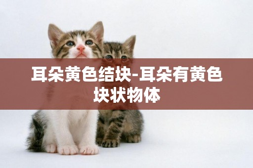 耳朵黃色結塊-耳朵有黃色塊狀物體