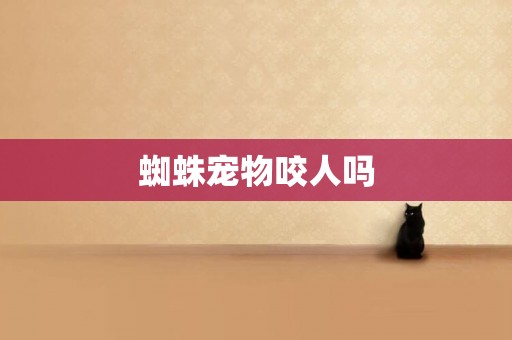 蜘蛛寵物咬人嗎