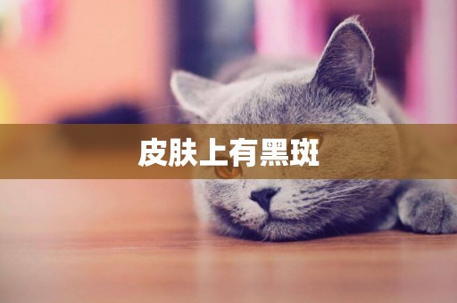 皮膚上有黑斑