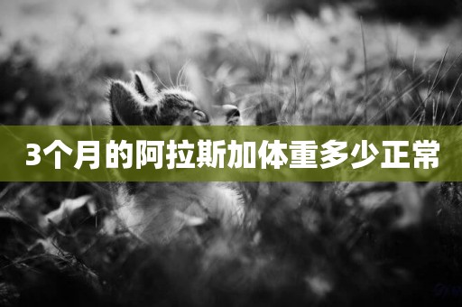 3個月的阿拉斯加體重多少正常