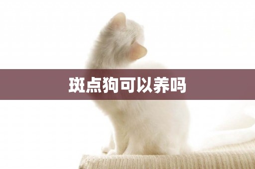 斑點狗可以養嗎