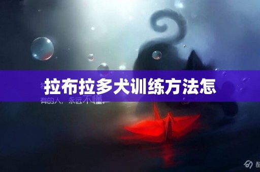 拉布拉多犬訓練方法怎