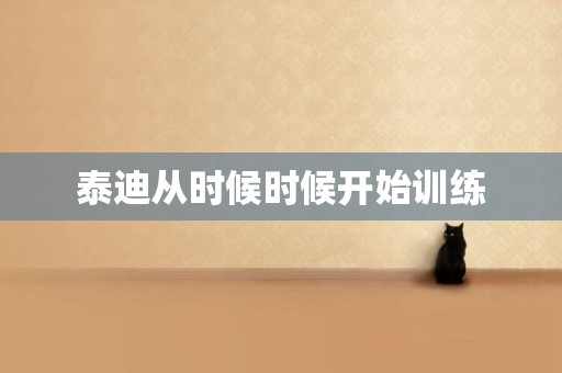 泰迪從時候時候開始訓練