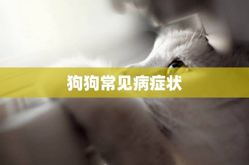 狗狗常見病癥狀