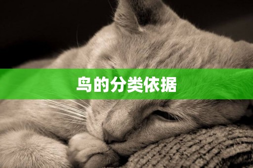 鳥的分類依據