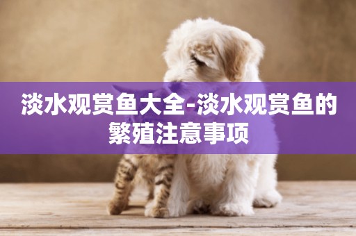 淡水觀賞魚大全-淡水觀賞魚的繁殖注意事項