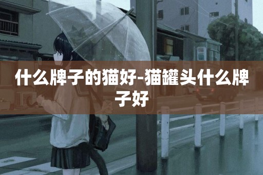 什么牌子的貓好-貓罐頭什么牌子好