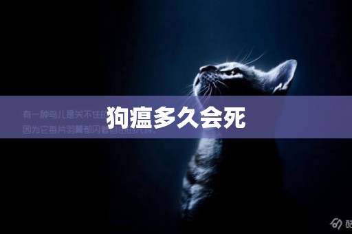 狗瘟多久會死