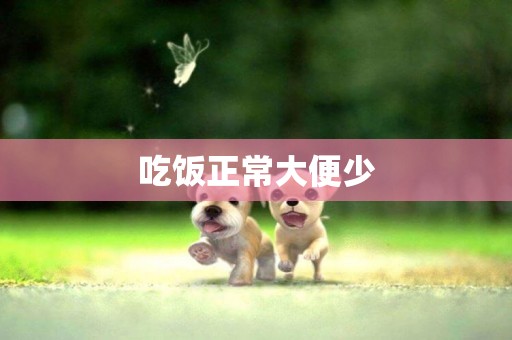 吃飯正常大便少