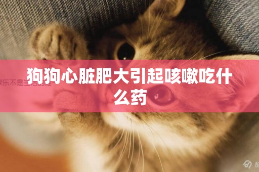 狗狗心臟肥大引起咳嗽吃什么藥