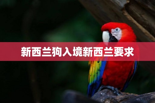 新西蘭狗入境新西蘭要求